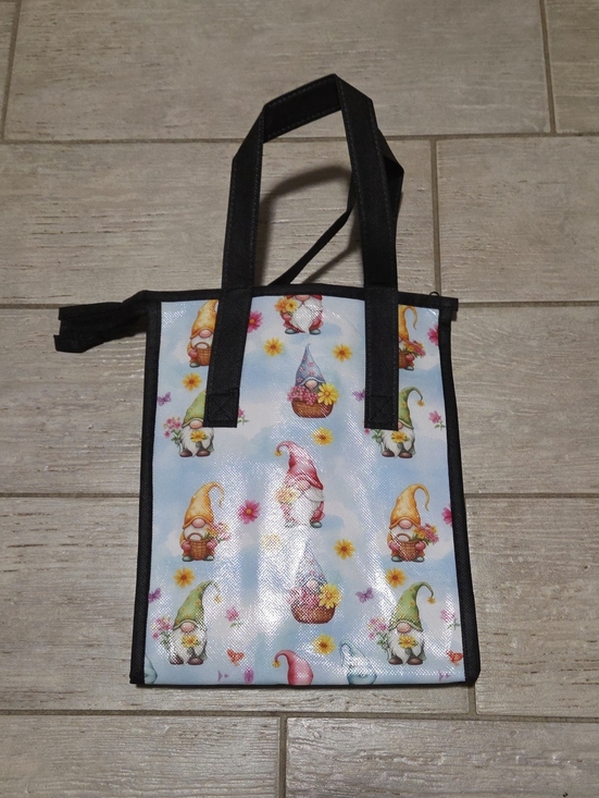 Source Unknown Handbags - Gnome Print Reusable, Insulated Tote Bag